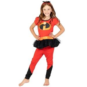 Disney Pixar The Incredibles Girls Cosplay Shirt & Leggings Set Size 5T